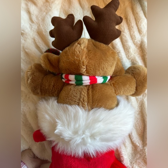 Vintage Rudolph Rudy Wishmas Christmas Stocking Reindeer Commonwealth Plush 1989 - Picture 6 of 7